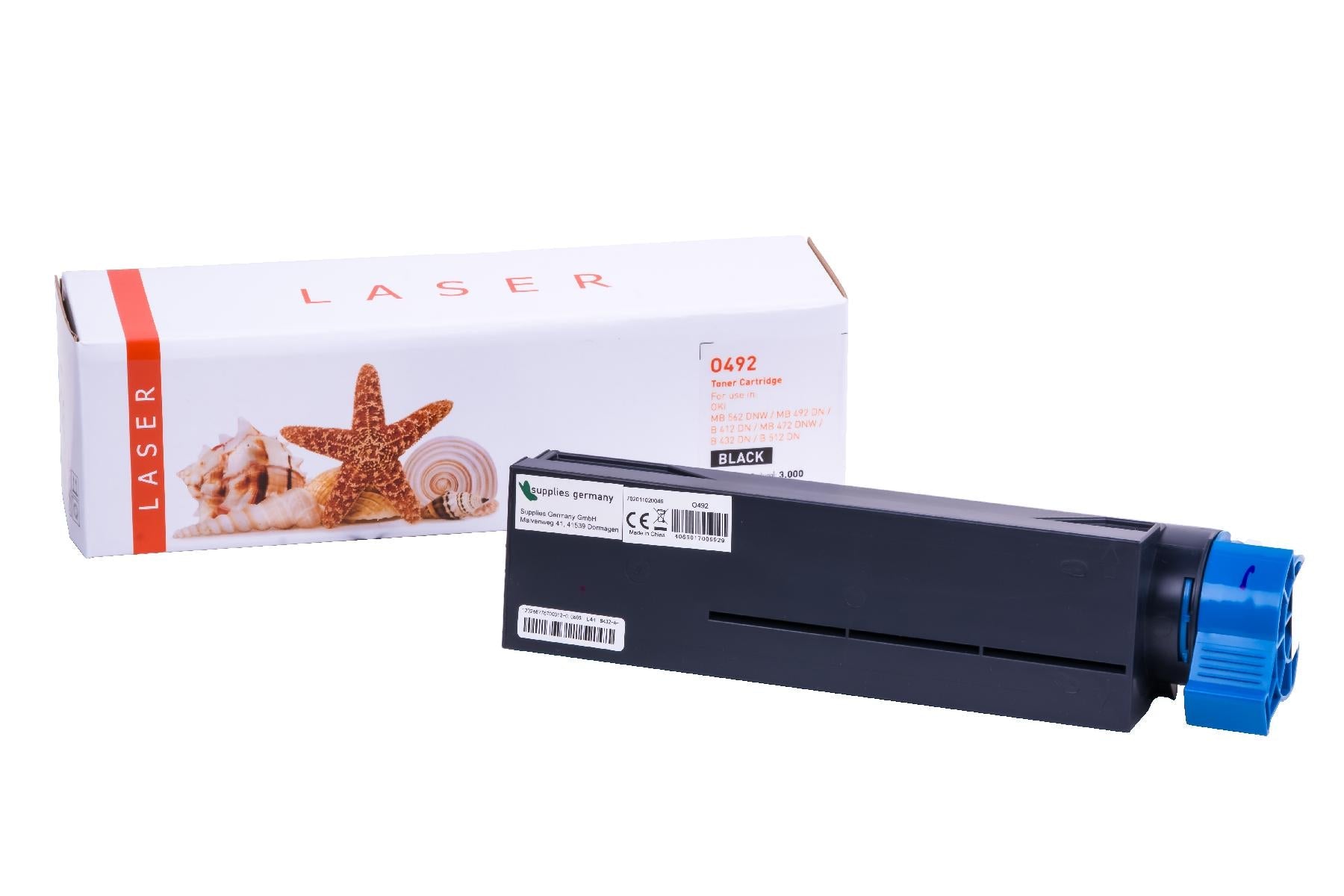 TONMB492 Alternativ Toner Black für OKI  / 45807102 / 3.000 Seiten