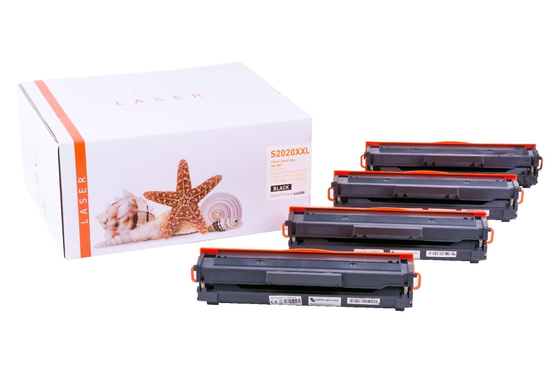 4er Set TONM2020XXL Alternativ Toner Black für Sam / MLTD111S/ELS / 4x2.000 Seiten