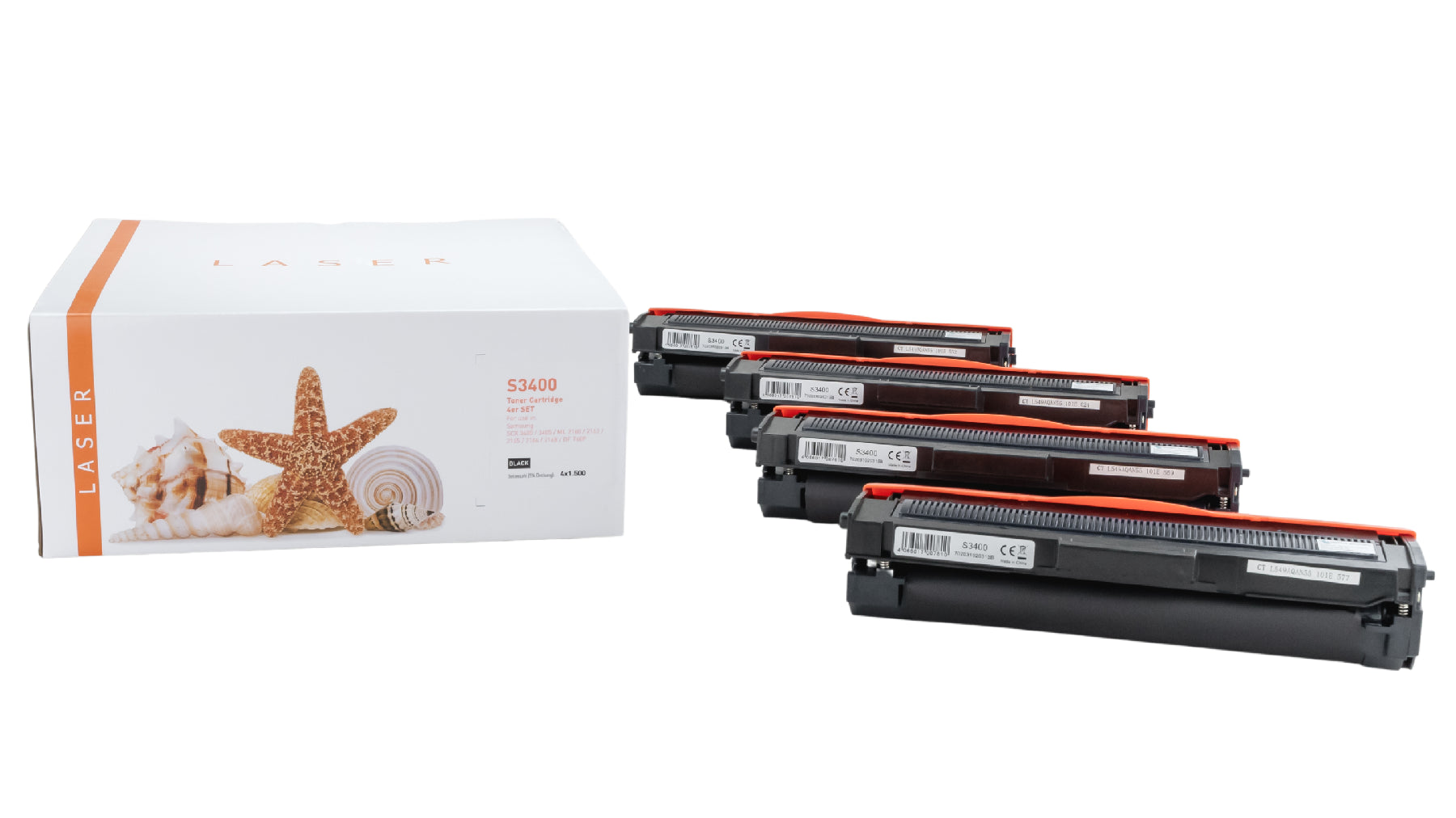 4er Set TONSCX3400 Alternativ Toner Black für Sam / MLTD101S / 4x1.500 Seiten