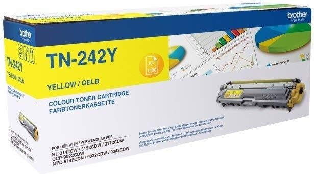 Brother TN242Y / Gelb / Original Toner / TN-242Y / 1400 S. Tonerkartusche TN 242
